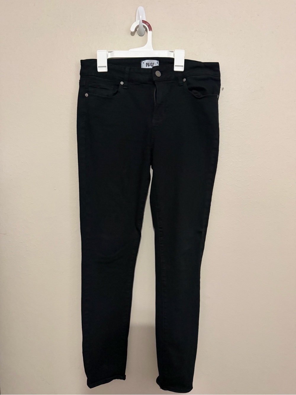 PAIGE Black Skinny Jeans - Classic High-Rise Women's Fit Size 30